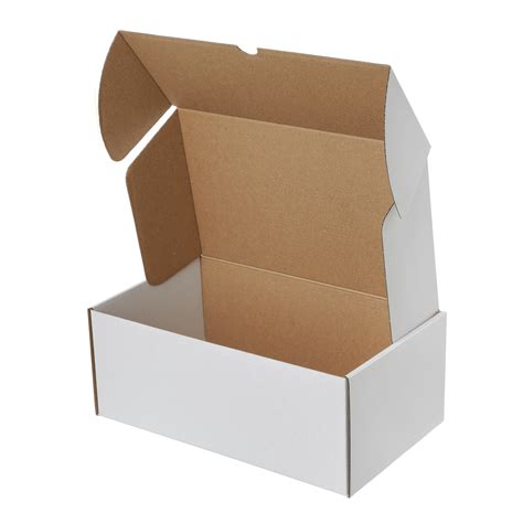 Small Parcel Box 10x6x4″ 254x152x102mm White Pigeon Packaging