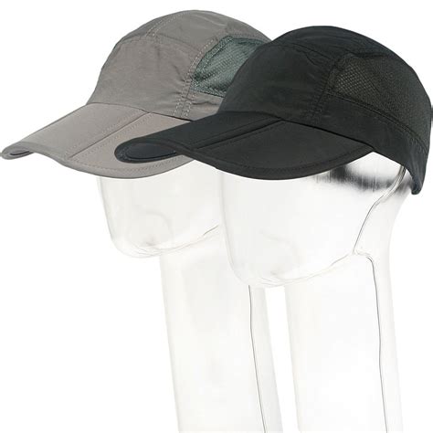 Mens Foldable Lightweight Quick Dry Adjustable Outdoor Cap Set Of 2