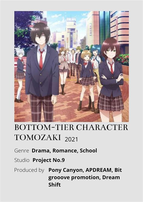 Bottom Tier Character Tomozaki Anime Anime Shows Anime Printables