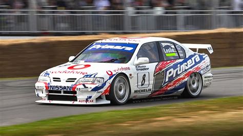 2 X Nissan Primera Btcc Super Touring Car In Action Accelerations