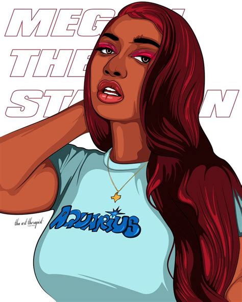 Megan Thee Stallion Art Print By Ted Kayes X Small In 2020 Black