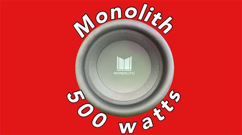 Monolith Thx 10 Inch Subwoofer Youtube