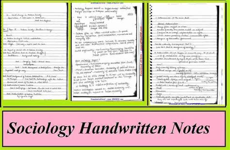 Sociology Handwritten Notes Pdf For Upsc Ctet Mptet In English