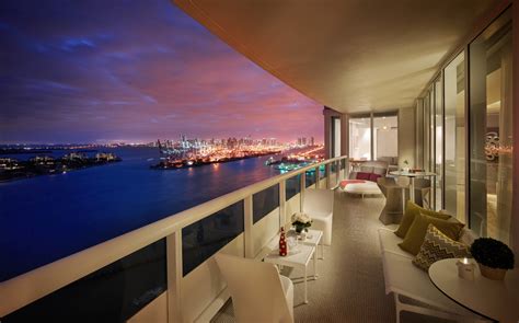 Murano Portofino South Beach Apartment Contemporary Balcony Miami