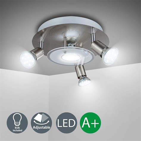 4 Way Round Plate Led Ceiling Spotlight For Bedroom Living Room