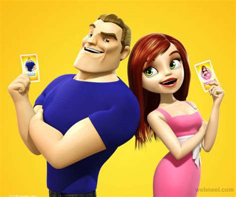 50 Funny And Beautiful 3d Cartoon Character Designs For