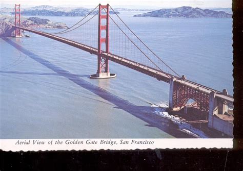 Aerial View Of The Golden Gate Bridge San Francisco Postcard 776