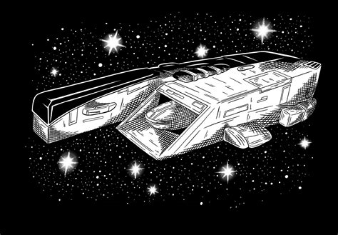 Artstation Space Ship Comic Ink Art