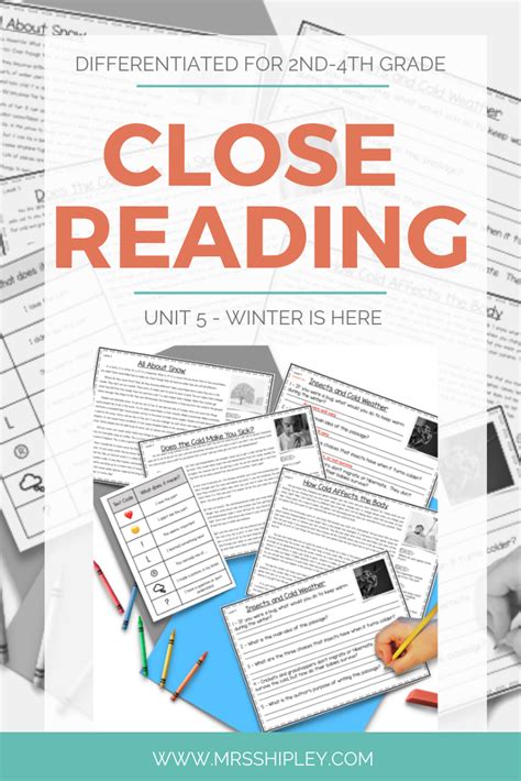 Close Reading Passages For Second Third And Fourth Grade Unit 5 Of