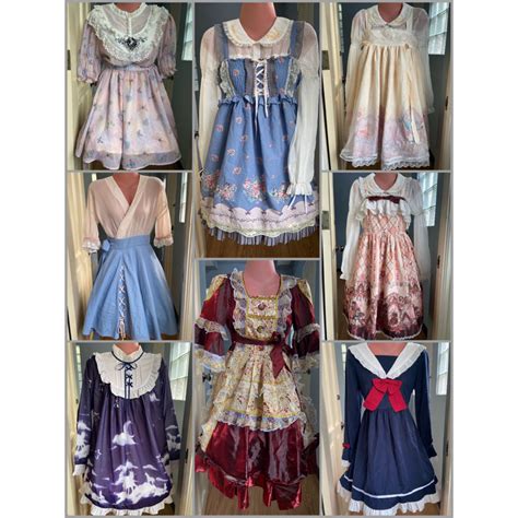 Part Japanese Lolita Cosplay Clothes Maid Sailor Dress And Top See Description Shopee