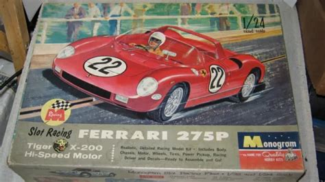 Rare Monogram Ferrari 275p 1960s Nos Vintage 124 Scale Slot Car Kit