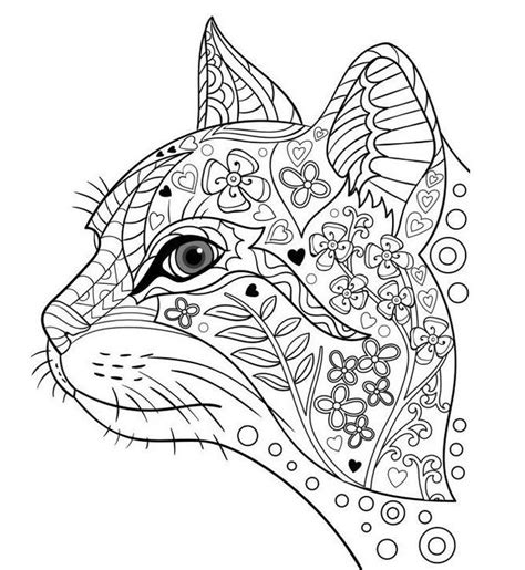 Mindfulness Kat Kleurplaat Cat Coloring Book Abstract Coloring Pages