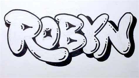 441 best alphabet bubble letters free brush downloads from the brusheezy community. How to Draw Graffiti Letters - Write Robyn in Bubble ...