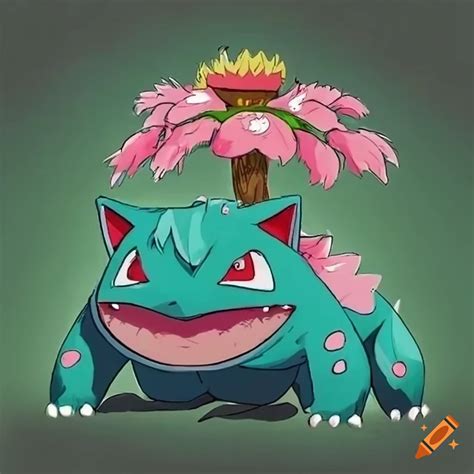 Venusaur And Snorlax In The Forest