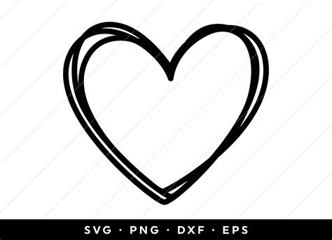 Doodle Heart Svg Hand Drawn Heart Svg Heart Clip Art Heart Etsy Uk