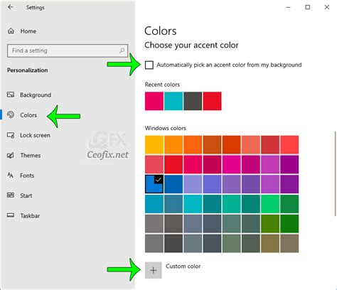 How To Change Taskbar And Start Menu Color In Windows 10