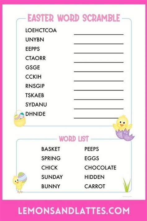 Word Scrambles Are A Fun Indoor Activity To Do With Your Kids Its