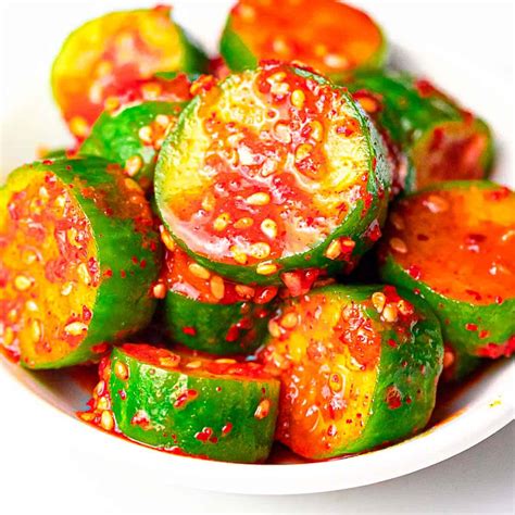 Spicy Korean Cucumber Salad Oi Muchim Recipe Cart