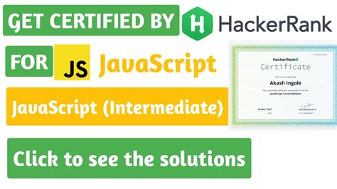 Hackerrank Certification For Javascript Hackerrank Js Solutions Youtube