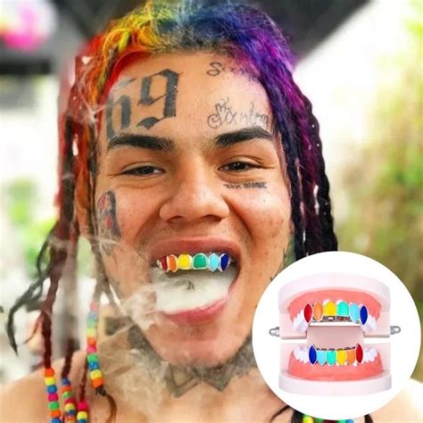 Drop Ship 2 Colors Rainbow Hip Hop Dental Grills Teeth Top Bottom Tooth
