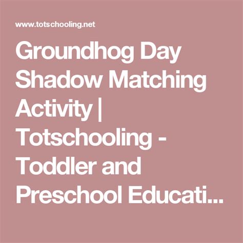 Groundhog Day Shadow Matching Activity | Matching games, Matching games ...