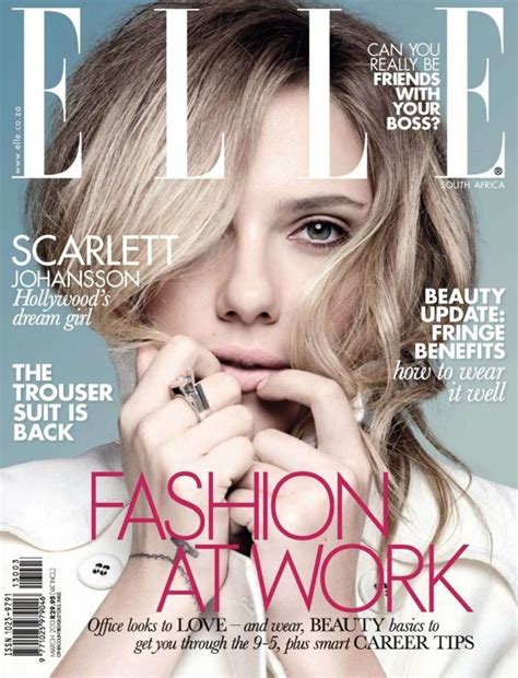 Scarlett Johansson Elle Magazine Cover South Africa March 2013