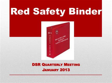 Ppt Red Safety Binder Powerpoint Presentation Free Download Id6224645