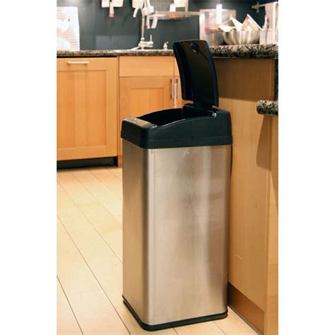 Trash Cans 13 Gallon Extra Wide Stainless Steel Automatic Sensor