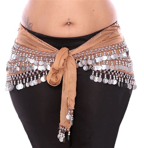 4986 Plus Size 1x 4x Chiffon Belly Dance Hip Scarf With Co