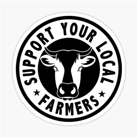 Support Your Local Farmers Sticker For Sale By Adnanhamad Redbubble