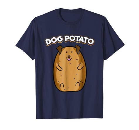 New Tee Dog Potato T Shirt Funny Cute Fat Potato Canine Animal Tee