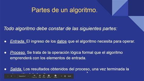 1 Curso de Programación Algoritmos Temas Partes del Algortimo