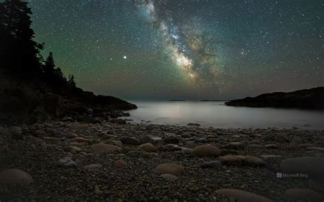 Milky Way Over Acadia National Park Maine Usa Bing Wallpapers