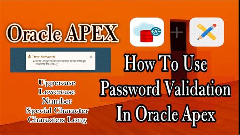 Oracle Apex Tutorial Confirm Password Validation In Oracle Apex My Xxx Hot Girl