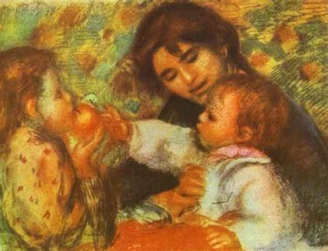 Gabrielle With Renoirs Children C1894 Pierre Auguste Renoir