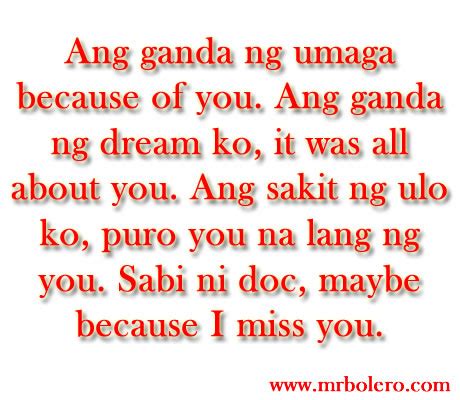 Meeting you was the best day of my life. Sweet Tagalog Love Quotes