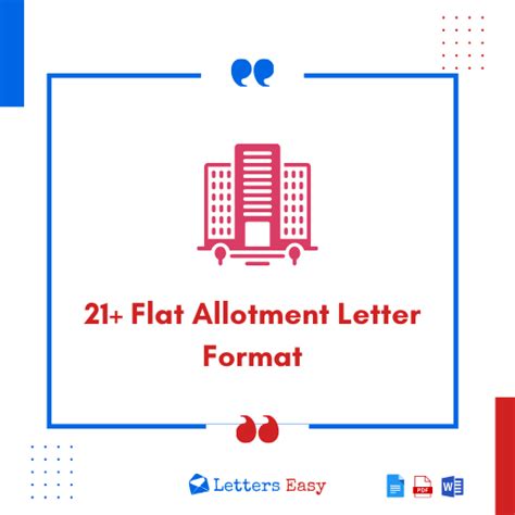 Flat Allotment Letter Format Writing Guidelines Examples
