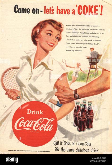1950 Coca Cola Uk Magazine Anuncio Fotografía De Stock Alamy