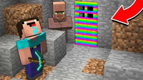 Minecraft Noob Vs Pro Noob Found Hidden Rainbow Door In Mine Why