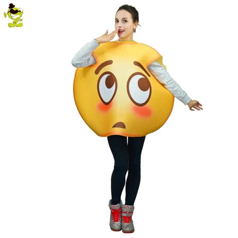 Buy 2018 Unisex Funny Emoji Costumes Face Series Jumpsuit Cartoon Cosplay Emoji