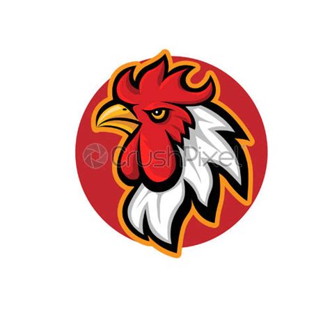 Chicken Rooster Head Mascot Logo Stock Vector 3049094 Crushpixel