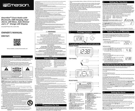 Emerson Cks1521 Owners Manual Pdf Download Manualslib