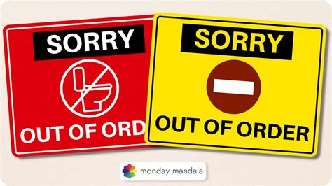 Out Of Order Signs 5 Free Pdf Printables