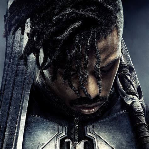 Black panther's just hit the movie theatre's and michael b. 2048x2048 Michael B Jordan Black Panther Poster 4k 5k Ipad Air HD 4k Wallpapers, Images ...