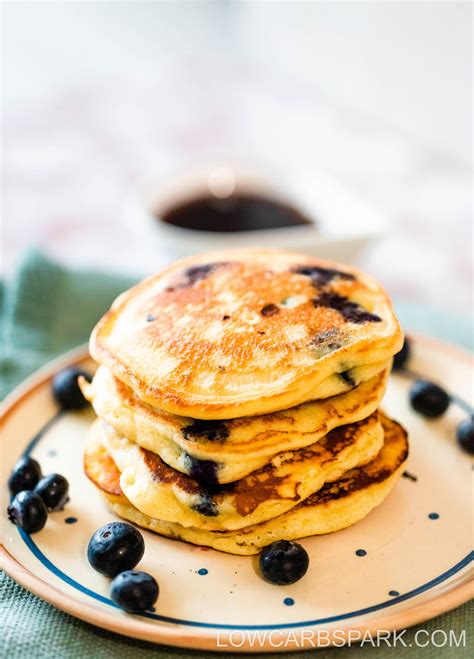Fluffiest Keto Blueberry Pancakes With Almond Flour