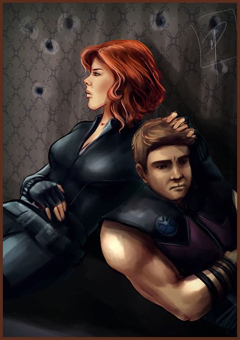 Clint And Natasha Hawkeye And Black Widow Fan Art 31473177 Fanpop