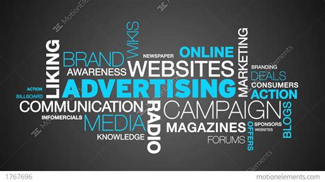 Advertising Word Cloud Animation Stock Animation 1767696