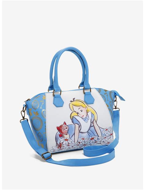 Loungefly Disney Alice In Wonderland Alice And Dinah Sketch Satchel Bag