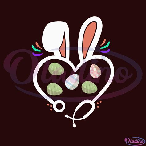 Easter Nurse Eggs SVG Digital File, Easter Day SVG, Nurse Svg