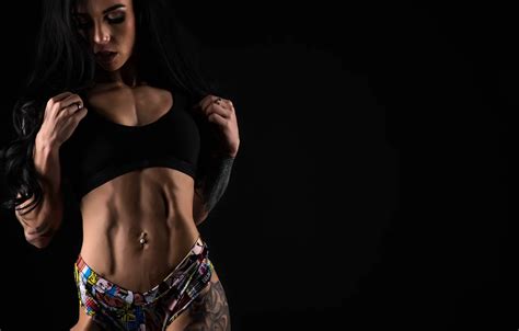 Wallpaper model brunette fitness abs for mobile and desktop section девушки resolution